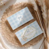 Carte D'accompagnement Silly Goose Blue Bow Gingham Diaper raffle ticket