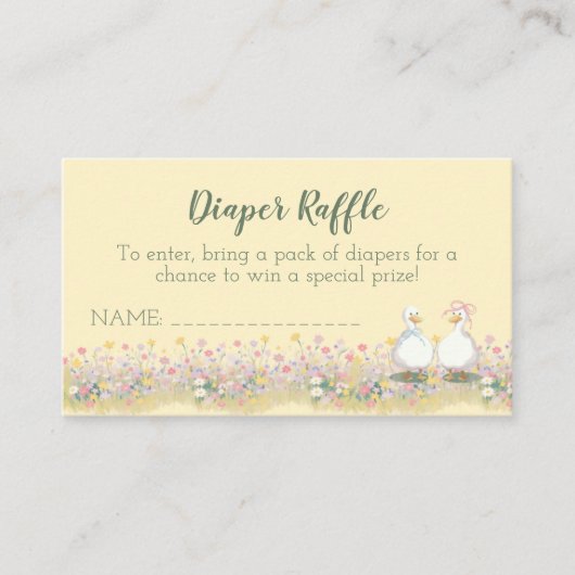 Carte D'accompagnement Silly Goose Diaper Raffle (Devant)