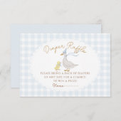 Carte D'accompagnement Silly Goose En vichy Canard chaussure pour bébé Ca (Devant / Derrière)