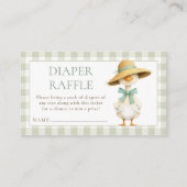 Carte D'accompagnement Silly Goose Gingham Diaper Raffle Baby Shower (Devant)