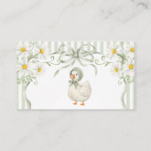 Carte D'accompagnement Silly Goose Green Neutral Book For Baby Shower (Dos)