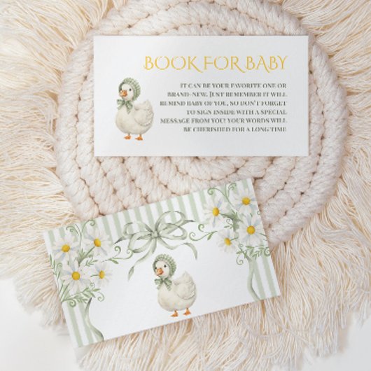 Carte D'accompagnement Silly Goose Green Neutral Book For Baby Shower