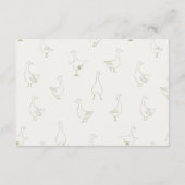 Carte D'accompagnement Silly Goose Neutral En vichy Ribbon Diaper Raffle (Dos)