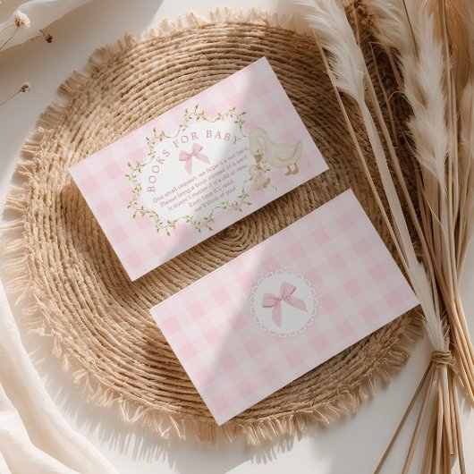 Carte D'accompagnement Silly Goose Pink Gingham Books for baby