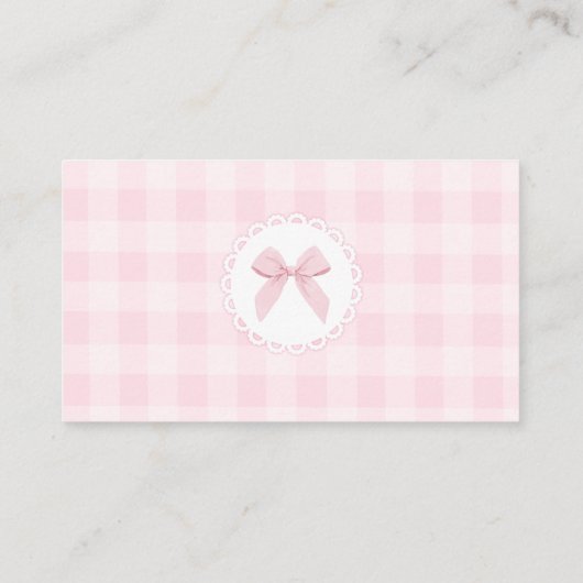 Carte D'accompagnement Silly Goose Pink Gingham Diaper raffle ticket (Dos)