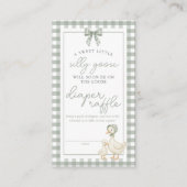 Carte D'accompagnement Silly Goose Sage Green Coquette Diaper Raffle (Devant)
