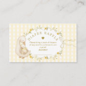 Carte D'accompagnement Silly Goose Yellow Gingham Diaper raffle ticket (Devant)
