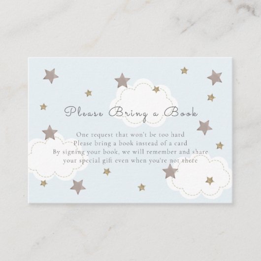 Carte D'accompagnement Silve Stars & Clouds Baby Blue S'il vous plaît app (Devant)