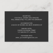 Carte D'accompagnement Silver Black Floral Details (Dos)