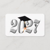 Carte D'accompagnement Silver Class of 2027 Graduation (Devant)