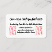 Carte D'accompagnement Silver Class of 2027 Graduation (Dos)