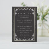 Carte D'accompagnement Silver Elegance Collection Wedding Reception Card (Debout devant)
