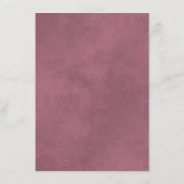 Carte D'accompagnement Silver Frills Dusty Rose sur White Mariage Détails (Dos)