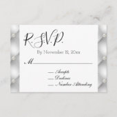 Carte D'accompagnement Silver Glam Diamond RSVP (Devant)