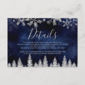 Carte D'accompagnement Silver neigeux marine Noël hiver détails (Devant)