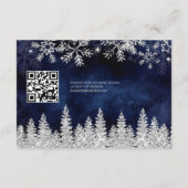 Carte D'accompagnement Silver neigeux marine Noël hiver détails (Dos)