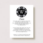 Carte D'accompagnement Silver Parties scintillant Poker Chip Casino Maria<br><div class="desc">Célébrez dans le style avec ces cartes de détail mariage à thème casino tendance. Le design est facile à personnaliser avec votre propre libellé et votre famille et vos amis seront ravis quand ils reçoivent ces fabuleuses cartes d'encarts mariages.</div>