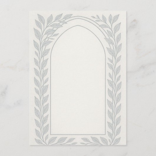 Carte D'accompagnement Silverleaf Elven Mariage - Thème Woodland (Dos)