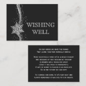 Carte D'accompagnement SilverSnowflakes noir Mariage d'hiver souhaitant b (Devant / Derrière)