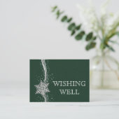 Carte D'accompagnement SilverSnowflakes vert Mariage d'hiver souhaitant b (Debout devant)