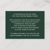 Carte D'accompagnement SilverSnowflakes vert Mariage d'hiver souhaitant b (Dos)