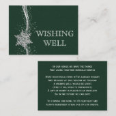 Carte D'accompagnement SilverSnowflakes vert Mariage d'hiver souhaitant b (Devant / Derrière)