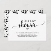 Carte D'accompagnement Simple Black Calligraphy Affichage Douche (Devant / Derrière)