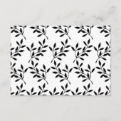 Carte D'accompagnement Simple Black Calligraphy Affichage Douche (Dos)