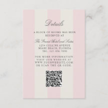 Simple Blush Pink Cabana Stripes Wedding Details