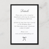 Carte D'accompagnement Simple Bow Mariage Classique (Devant)
