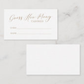 Carte D'accompagnement Simple Calligraphie Devinez Combien De Candies Enc (Devant / Derrière)