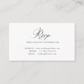 Carte D'accompagnement Simple calligraphy QR code RSVP card (Devant)