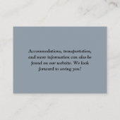 Carte D'accompagnement Simple chic Dusty bleu QR Code Mariage (Dos)