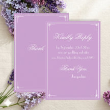 Simple Chic Mauve Lilas Blanc Fantaisie Script Dét