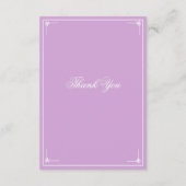 Carte D'accompagnement Simple Chic Mauve Lilas Blanc Fantaisie Script Dét (Dos)