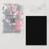 Carte D'accompagnement Simple Code QR Mariage Photo Noir et Blanc (Devant / Derrière)