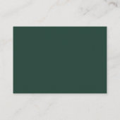 Carte D'accompagnement Simple Code QR Monogramme Mariage Vert de Forêt (Dos)