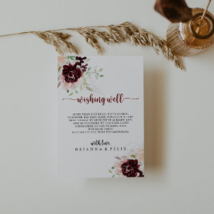 Carte D'accompagnement Simple Coloré Classique Mariage Wishing well
