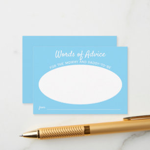 Carte D'accompagnement Simple Conseil de Bébé Minimaliste Bleu