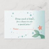 Carte D'accompagnement Simple cute little mermaid enclosure card (Dos)