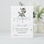 Carte D'accompagnement Simple cute little zebra baby shower (Debout devant)