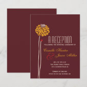 Carte D'accompagnement Simple Dahlia - Automne Rustique Texturé Réception (Devant / Derrière)