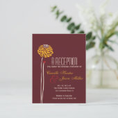 Carte D'accompagnement Simple Dahlia - Automne Rustique Texturé Réception (Debout devant)