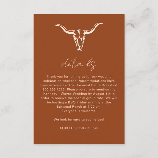 Carte d'accompagnement Simple Détail de Crâne de V (Devant)