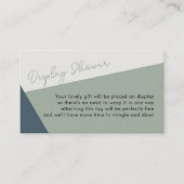 Carte D'accompagnement Simple Display Douche Script Vert Tricolor (Devant)