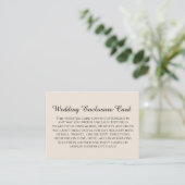 Carte D'accompagnement Simple DIY Mariage Crème Personnalisé (Debout devant)