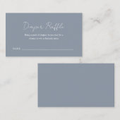 Carte D'accompagnement Simple Dusty Blue Boy Baby shower Diaper Raffle (Devant / Derrière)