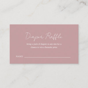 Carte D'accompagnement Simple Dusty Rose rose Baby shower rabat
