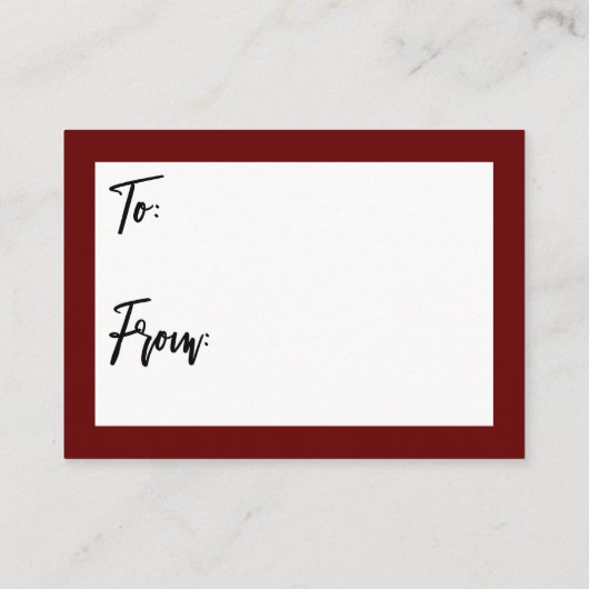 Carte D'accompagnement Simple écriture manuscrite Pas besoin d'enveloppem (Dos)