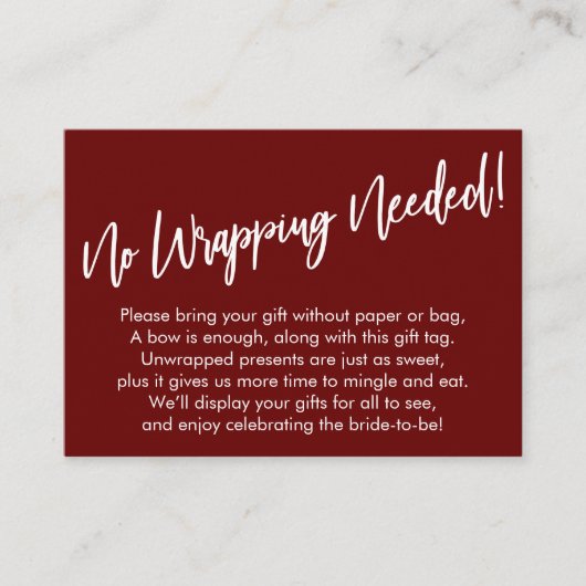 Carte D'accompagnement Simple écriture manuscrite Pas besoin d'enveloppem (Devant)